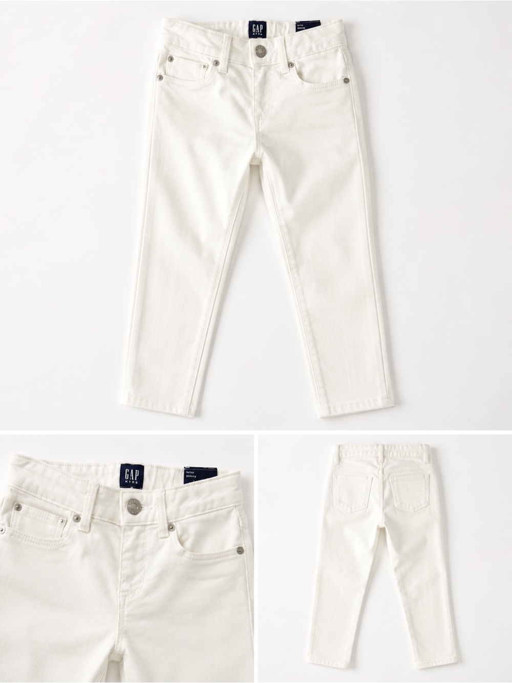 GAP Kids White Slim Straight Jeans